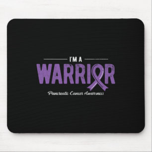Tapis De Souris Je suis guerrier pourpre Pancréatique Cancer Sensi
