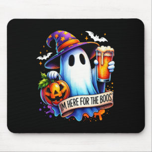 Tapis De Souris Je suis ici pour les Boos Éffrayant Ghost Jack-o'-