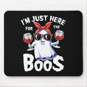 Tapis De Souris Je suis juste ici pour le Boos Halloween Women Gho