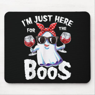 Tapis De Souris Je suis juste ici pour le Boos Halloween Women Gho