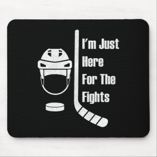 Tapis De Souris Je suis juste ici pour les combats Funny Hockey (3