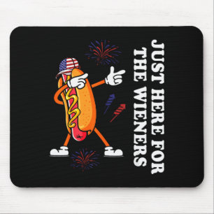Tapis De Souris Je suis juste ici pour les saucisses drôles du 4 j