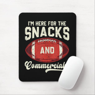 Tapis De Souris Je suis là pour les snacks et les pubs de football