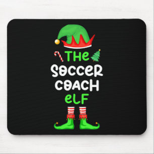 Tapis De Souris Je suis le coach de football Elf Noël assorti Pyja