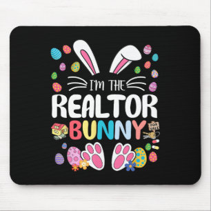 Tapis De Souris Je suis le lapin immobilier drôle lapin oreille ca