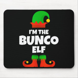 Tapis De Souris Je suis le lutin Bunco de la famille Pyjama Noël D