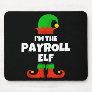 Tapis De Souris Je suis le lutin de la paie, famille pyjama Noël d