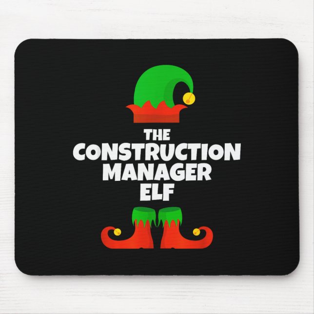 Tapis De Souris Je suis le manager de construction de la famille e (Devant)