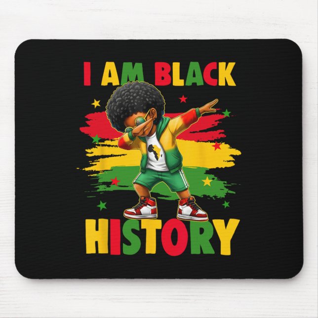 Tapis De Souris Je suis le mois de l'histoire des Noirs Afro-Améri (Devant)