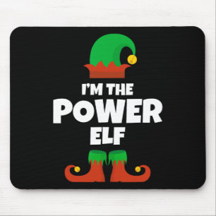 Tapis De Souris Je suis le Power Elf Family Pyjama Noël drôle