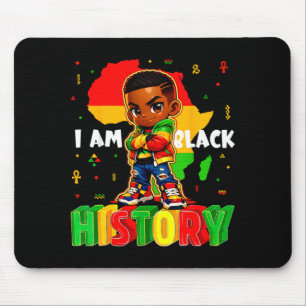 Tapis De Souris Je suis l'histoire noire des garçons afro-américai