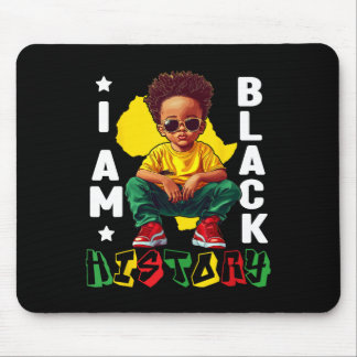 Tapis De Souris Je suis l'histoire noire Roi noir Sungles Enfants