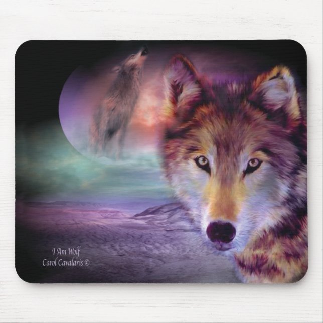 Tapis De Souris Je suis loup Mousepad (Devant)