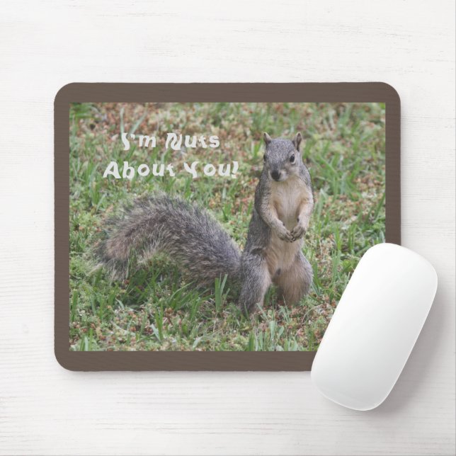 Tapis De Souris Je suis Noix pour toi Mousepad (Avec souris)