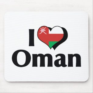 Tapis De Souris Je suis Oman Drapeau d'amour
