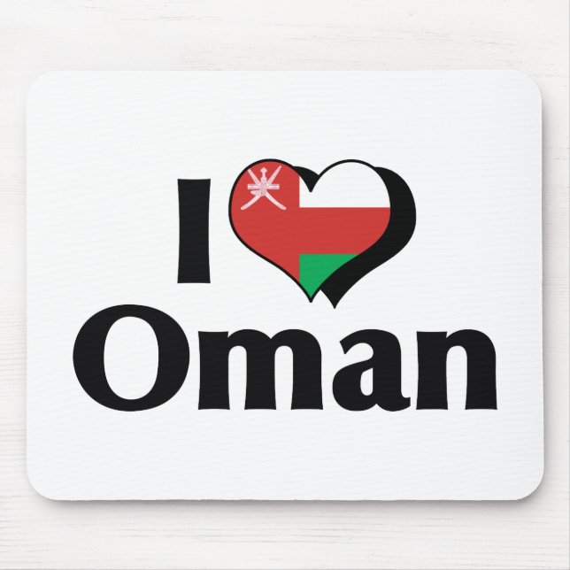Tapis De Souris Je suis Oman Drapeau d'amour (Devant)