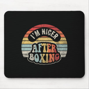 Tapis De Souris Je suis plus agréable après la boxe style rétro