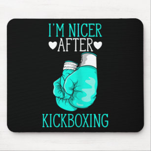 Tapis De Souris Je suis plus gentil après le kickboxing Drôle de k