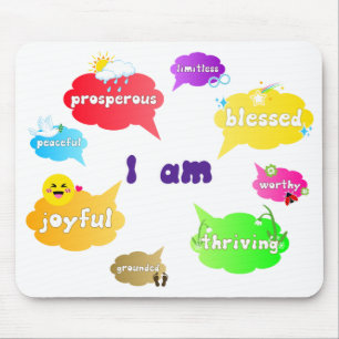 Tapis De Souris Je Suis Positive Affirmations Mots Self Love