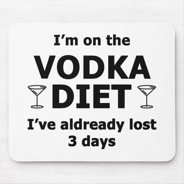 Tapis De Souris Je suis sur la vodka Diet (Devant)