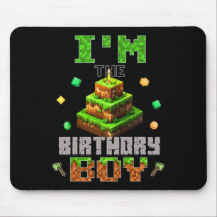 Tapis De Souris Je suis The Birthday Boy Party Video Gamer Pixel N