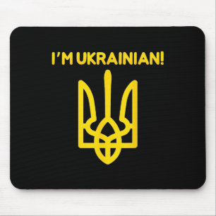 Tapis De Souris Je suis ukrainien Armoiries ukrainiennes Pouvoir u