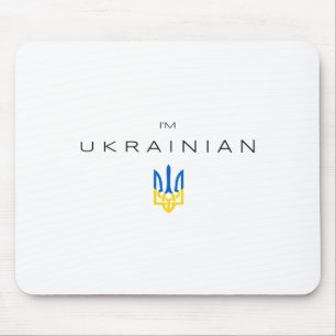 Tapis De Souris Je suis ukrainien - Je suis d'Ukraine Drapeau trid