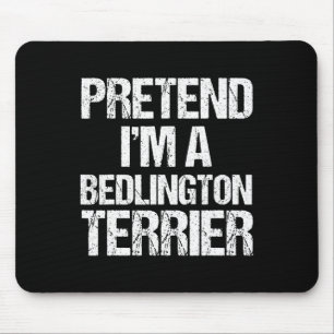 Tapis De Souris Je suis un chien d'Halloween Bedlington Terrier dr