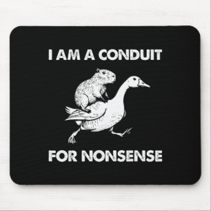 Tapis De Souris Je suis un conduit pour le mème de l'oie capybara 