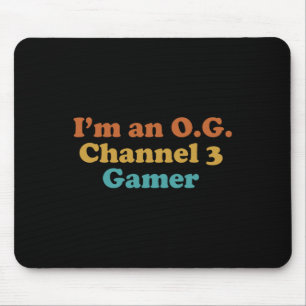 Tapis De Souris Je suis un gamer OG Channel 3 drôle rétro vintage