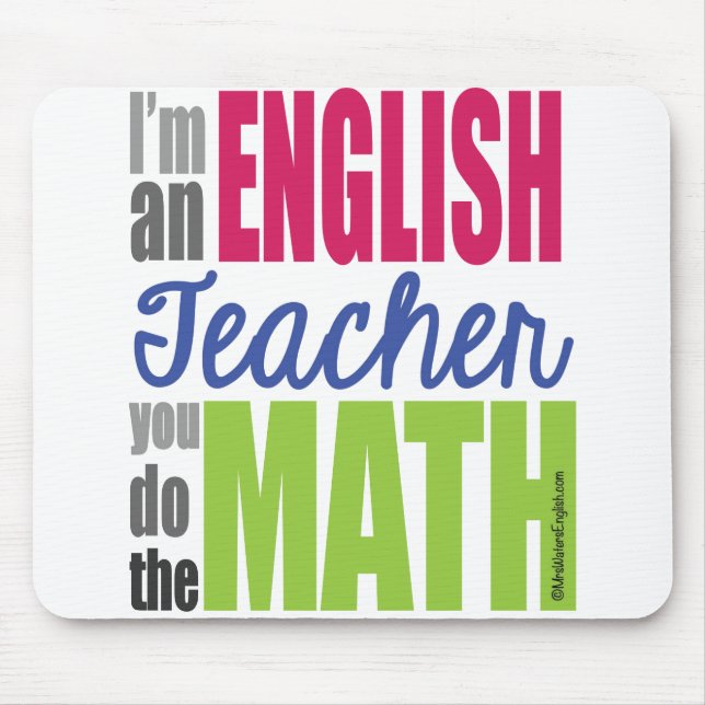 Tapis De Souris Je suis un professeur d'Anglais… Mousepad (Devant)