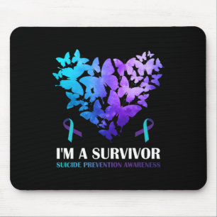 Tapis De Souris Je suis un survivant Beurre de sensibilisation à l