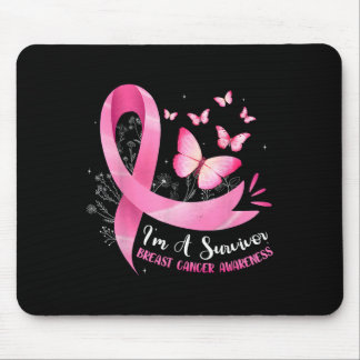 Tapis De Souris Je suis un survivant de la sensibilisation au canc