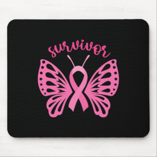 Tapis De Souris Je suis Un Survivant Dragonfly Cancer du sein Sens