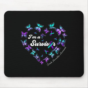 Tapis De Souris Je suis un survivant Prévention du suicide Papillo