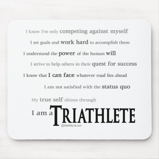 Tapis De Souris Je suis un Triathlete (Devant)