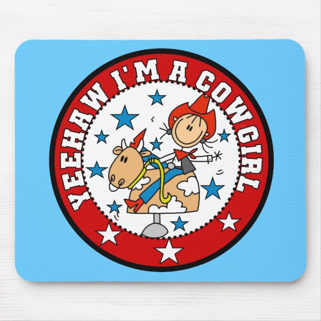 Tapis De Souris Je suis une cow-girl Mousepad (Devant)