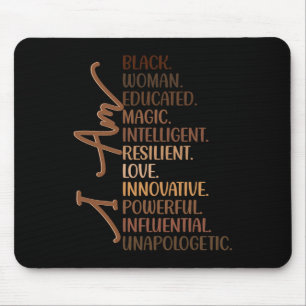 Tapis De Souris Je Suis Une Femme Noire Éduquée Melanin Histoire N