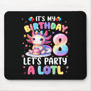 Tapis De Souris Je suis une fille pour mon 8e anniversaire Axolotl