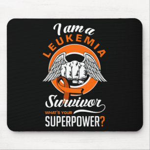 Tapis De Souris Je suis une leucémie survivant de la leucémie Leuc