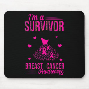 Tapis De Souris Je suis une survivante rose Ruban femmes cancer du