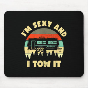 Tapis De Souris Je suis Y et je le remorque, Caravane Camping Cara