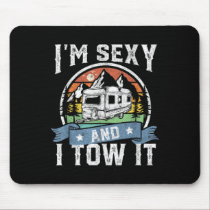 Tapis De Souris Je suis Y et je le remorque Caravane Camping Carav