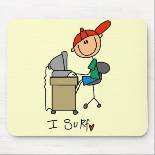 Tapis De Souris Je surfe sur des T-shirts et des cadeaux