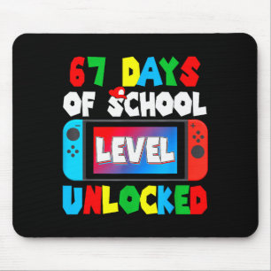 Tapis De Souris Je survivai 67 jours d'école Joueur 67 jours étudi