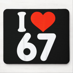 Tapis De Souris Je t'aime 67 Saint-Valentin 6 7 Meme 67e Anniversa