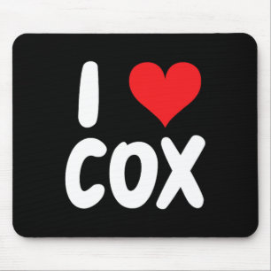 Tapis De Souris Je t'aime Cox - Cœur - Nom