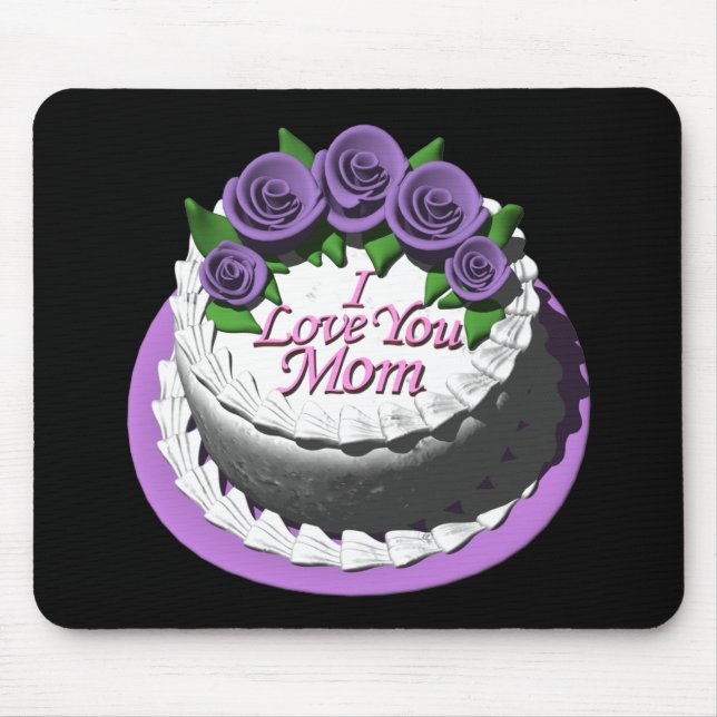 Tapis De Souris Je t'aime gâteau de maman (Devant)