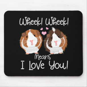 Tapis De Souris Je T'Aime Guinée Cochon Cavy Roddent