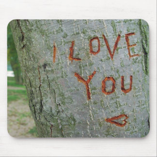 Tapis De Souris Je t'aime inscription mousepad